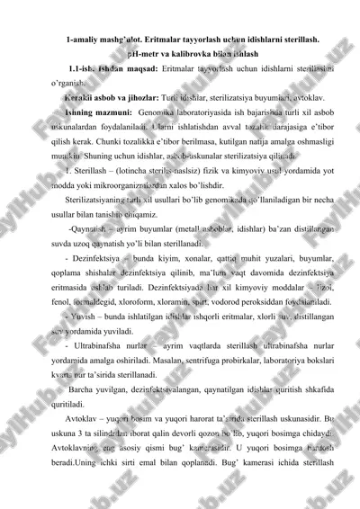 sterillash usullari — DOCX