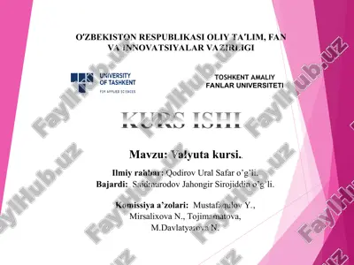 valyuta kursi — PPT