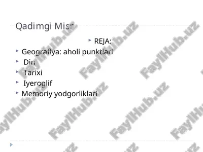 qadimgi misr — PPT