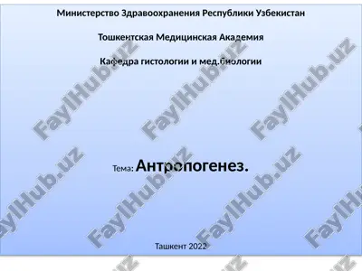 антропогенез — PPTX