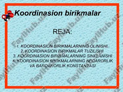 koordinasion birikmalar — ZIP