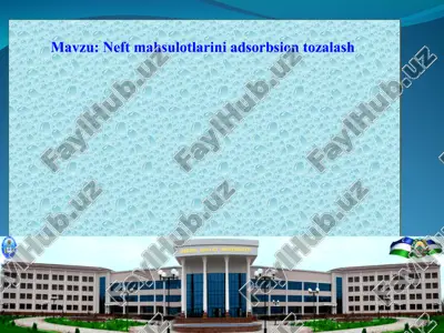 neft mahsulotlarini adsorbsion tozalash — ZIP