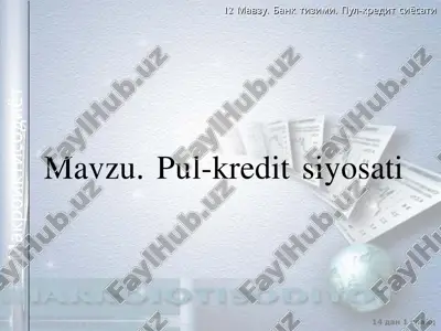 pul-kredit siyosati — ZIP