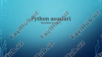 python asoslari — PPTX