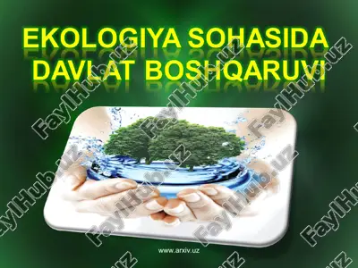 ekologiya sohasida davlat boshqaruvi — ZIP