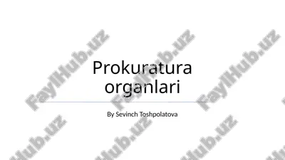 prokuratura organlari — PPTX