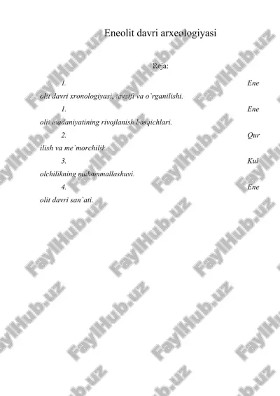 eneolit davri arxeologiyasi — ZIP