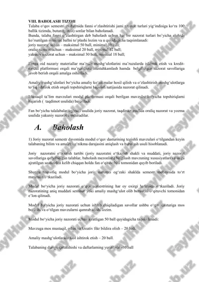baholash tizimi — DOC