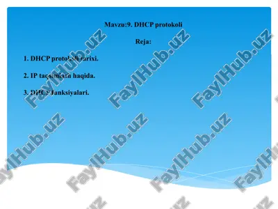 dhcp protokoli — PPTX