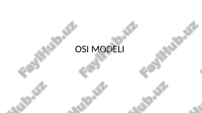 osi modeli — PPTX