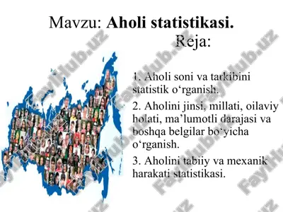 aholi statistikasi — PPTX