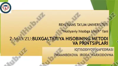 buxgalteriya hisobi nazariyasi — PPTX