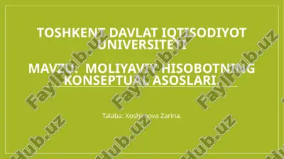 moliyaviy hisobotlar — PPTX