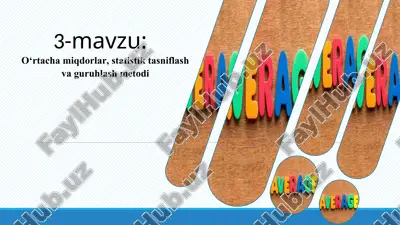 statistika asoslari — PPTX