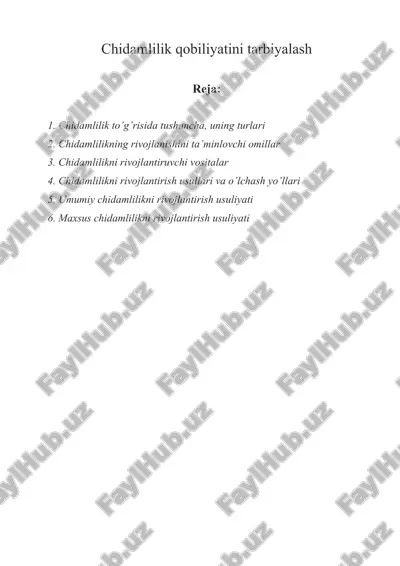chidamlilik qobiliyatini tarbiyalash — ZIP