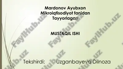 mikroiqtisodiyot — PPTX