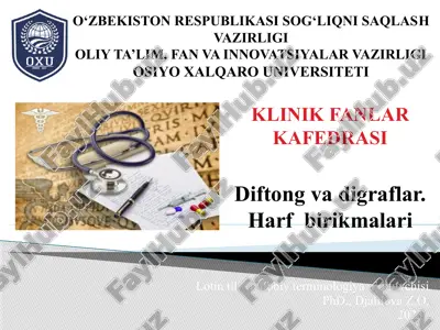 lotin tilida tibbiy terminologiya o'qituvchisi — PPTX