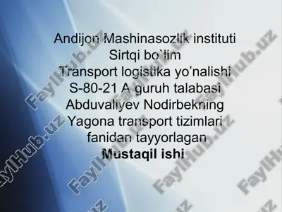 temir yо‘l transporti — PPT