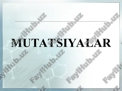 mutatsiyalar — PPT
