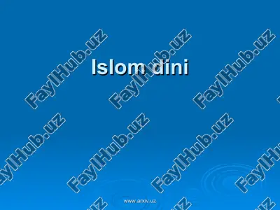 islom dini — PPT
