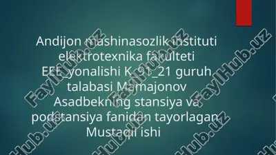 sinxrоn generatоr — PPTX