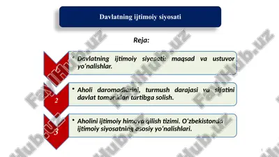 davlatning ijtimoiy-siyosati — PPTX