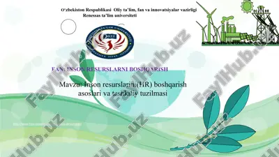 inson resurslarini boshqarish — DOC