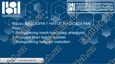 biologiya-hayot haqidagi fan — ZIP