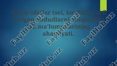 masofadan zondlash ma'lumotlari — PPTX