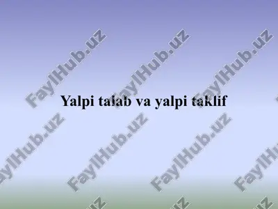 yalpi talab va yalpi taklif — ZIP