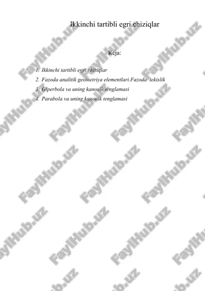 ikkinchi tartibli egri chiziqlar — ZIP