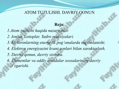 atom tuzulishi. davriy qonun — ZIP