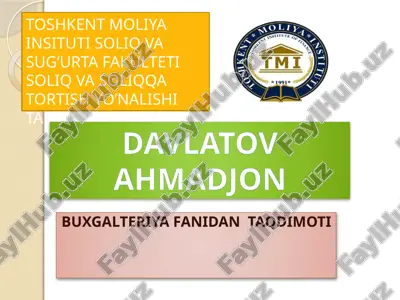 tovar-moddiy zaxiralar — PPTX