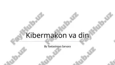 kibermakon va din — PPTX
