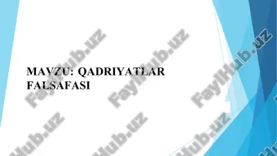 qadriyatlar falsafasi — PPTX