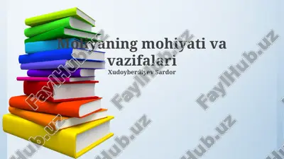 moliyaning mohiyati va vazifalari — PPTX