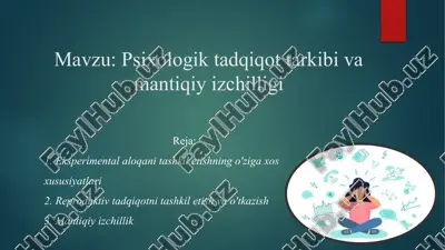 psixologik tadqiqot tarkibi va mantiqiy izchilligi — ZIP