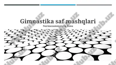 gimnastika. saf mashqlari — PPTX