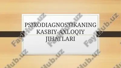 psixodiagnostika — PPTX