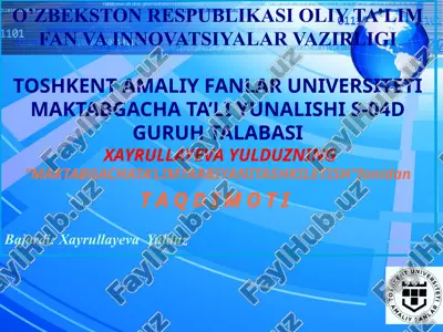 bolalar jismoniy tarbiyasi — PPTX