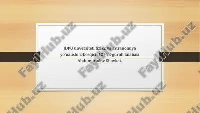 hadis ilmi va uning tarbiyaviy ahamiyati — PPTX