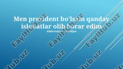 iqtisodiy islohotlar — PPTX