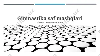 gimnastika. saf mashqlari — PPTX
