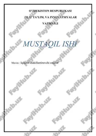 iqlimshunoslik — DOCX
