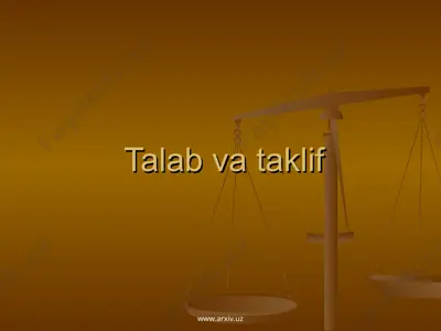 talab va taklif — ZIP