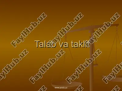 talab va taklif — ZIP