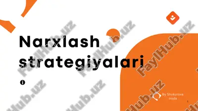 narxlash strategiyalari — PPTX