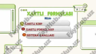 xartli formulasi — PPTX