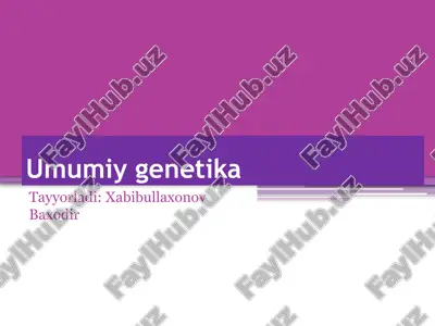 umumiy genetika — PPTX