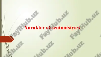 xarakter aksentuatsiyasi — ZIP